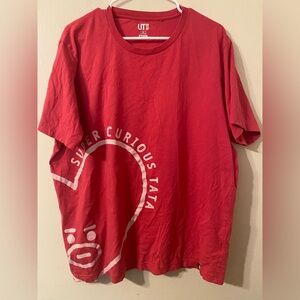 BT21‎ x Uniqlo Super Curious Tata Red Men’s T-Shirt Size XL BTS K-Pop